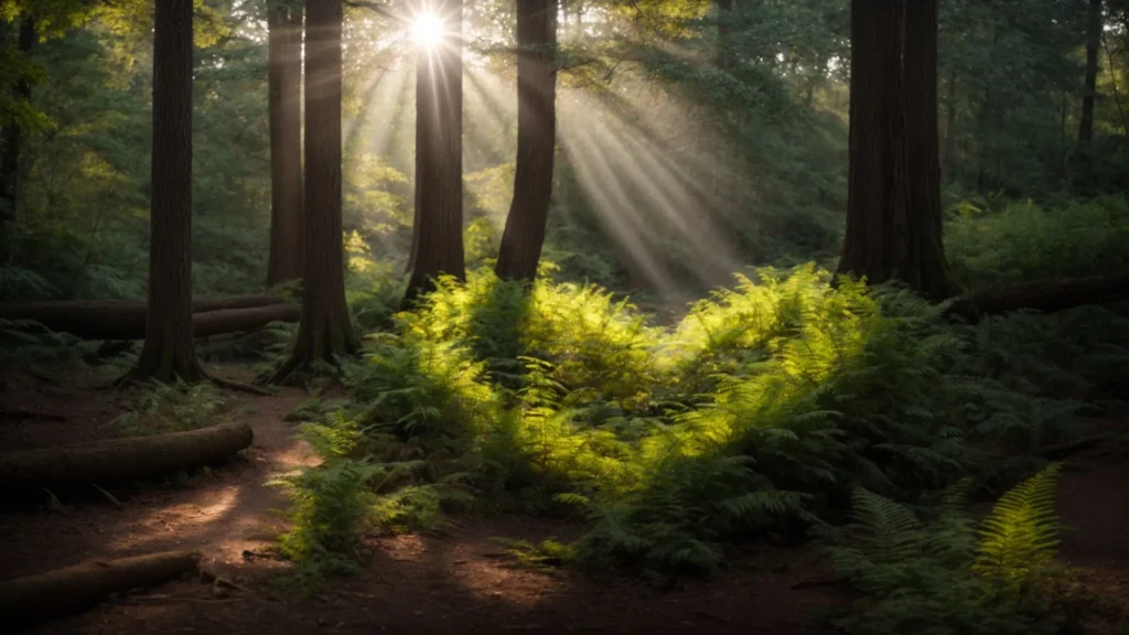 a serene forest glade bathed in soft morning light, where a diverse support group encircles a central symbol of a glowing heart and brain, reflecting hope and emotional resilience in their expressions as they share their journeys of recovery.